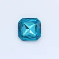 Bright blue square rhinestone variant for nail art and apparel decoration, 3D glass crystal gem. - 23mm (6 Pieces/Pack) / Lake Blue
