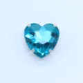 Türkis Herz Glas Strass Krallenfassung, silberne Basis für DIY Kleidung, wunderschöner Glanz. - Seeblau