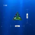 Triangle blue phantom crystal nail art rhinestone 6mm charm variant accessory piece - Style 14 Triangle Shape / 20 Pieces Set