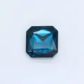 Square cushion cut dark blue glass rhinestone crystal for nail art and clothing decoration. - 23mm (6 Pieces/Pack) / Peacock Blue