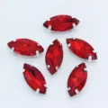 Rote Markisen Krallen Strasssteine Glas Kristalle fuer DIY Bekleidung Hochzeitstier NAEH Zubehoer. - 5x10mm (30er Pack) / Rot