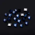 Strass carrés bleu foncé à fond pointu cristaux en vrac pour nail art bijoux décoration DIY. - Bleu encre