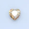 Champagne heart-shaped crystal rhinestone, pointed back glass diamond for DIY accessories. - Gold Champagne