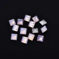 Strass carres en cristal pour nail art et bijoux, belles variantes roses et argentees. - Opale rose clair