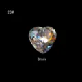 Herzförmige Nagelkunst Strasssteine Glas Kristall 8mm glänzende Maniküre Dekoration Diamant - 20# Herzform