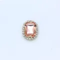Rechteckiger Strass Kristall Kralle Bohren DIY Haarschmuck Bekleidung Naehen Dekoration Steine - Rosenrot