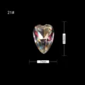 AB Farbe herzförmige Glas Nagel Strasssteine facettierter Kristall Diamant für Nail Art - 21# Spitzes Herzform