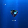 Blue phantom heart nail rhinestone 6mm colorful crystal gem for DIY manicure decoration art - Style 22 Heart Shape / 20 Pieces Set