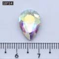 DIY teardrop glass crystal rhinestones 10x14mm colorful sewing stones for dress garment - Teardrop Shape (AB White) / 48 Pieces/Pack (10x14mm)