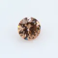 Champagner Zirkon Edelstein Einzelnes Loch runder Anhänger DIY Schmuckherstellung Ohrring - 6mm / 20 Stück/Packung / Champagner