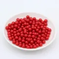 Perles d'imitation ABS rouges en vrac pour fabrication de bijoux DIY et decoration de mariage. - 3 mm, 10 000 pièces par paquet / Rouge