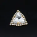 Triangle rhinestone crystal button diy hair accessories sewing rhinestone garment decor. - White