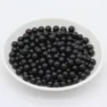 Perles d'imitation ABS noires sans trou 3-8mm perles en vrac pour bijoux DIY et décoration de mariage. - 3 mm, 10 000 pièces par paquet / Noir