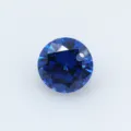 Runde blaue Zirkonia Edelstein Anhänger ein Loch DIY handgemachte Schmuck Ohrring Zubehör - Saphirblau