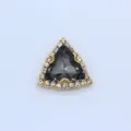 Triangle Rhinestone Crystal Claw Button for DIY Garment Hair Accessories Gray Gem - Transparent Gray