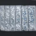 Strass Piatti in Vetro Cristallo per Nail Art Taglie Assortite Decorazione Manicure DIY - Opale Blu