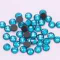 Estrases de cristal azul plano para manualidades unas ropa gemas decorativas brillos - ss6 (Aprox. 1440 Pzs) / Azul Pavo Real