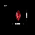 Roter Markise Strassstein 10x5mm Flachrücken Kristall Diamant für Nagelkunst Dekoration - #15 5x10 mm Marquise