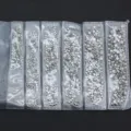 Strass per unghie assortiti gemme di cristallo piatte set multi misura per nail art fai da te - Argento Minerale