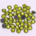 Piedras de estras de cristal verde oliva piedras planas para nail art decoraciones de bricolaje - ss6 (Aprox. 1440 Pzs) / Verde oliva