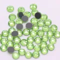 Diamantes de imitación de cristal verde para decoración de uñas DIY y ropa, parte plana. - ss6 (Aprox. 1440 Pzs) / Verde claro