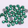 Estrás de cristal verde con reverso plano de vidrio para arte de uñas y manualidades. - ss6 (Aprox. 1440 Pzs) / Verde oscuro