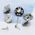 DIY Brooch Pins Butterfly Clutch Metal Badge Backs Craft Accessories Silver Tone 20 Pcs - 20 Pieces/Pack / Silver