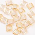 10mm champagne square crystal rhinestone beads for DIY jewelry making, nail art and bracelets. - Champagne Gold Square (Single Piece)