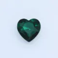 Dark green heart-shaped crystal glass gemstone rhinestones for DIY accessories and craft projects. - Peacock Green