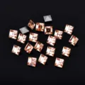 Strass carrés à fond pointu pour nail art et réparation de montre, cristaux champagne. - Pêche