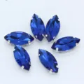 Blaue Marquise Glas Krallen Strasssteine für DIY Kleidung und Hochzeitskleid Dekorationen. - Dunkelblau