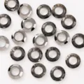 10mm faceted crystal angel ring loose beads large hole rhinestone diy jewelry accessories - Mineral Gray Round (Single Piece)