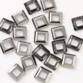 10mm square crystal rhinestones with center hole for DIY nail art, necklace and bracelet. - Mineral Gray Square (Single Piece)