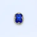 Langes Oktogon blauer Kristall Strass Klaue Diamant fuer DIY Haarschmuck Handwerk. - Dunkelblau