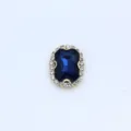 Langer achteckiger dunkelblauer Kristallglas-Strass DIY Klauendiamant Variante Zubehör. - Tintenblau