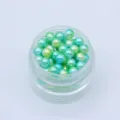 ABS Gradient Fake Pearl Beads Colorful Mermaid Beads DIY Filler Jewelry Accessories Jar Green - 3mm Pack / 3#