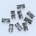 Rectangle sew on rhinestones with silver claw settings for DIY wedding dress craft accessories - Transparent Gray