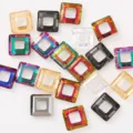 10mm Crystal Square Nail Art Rhinestone DIY Pendant Colorful Multi-pack Variant Accessories - Assorted Colors Square (Single Piece)