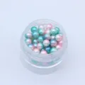 Bunte Farbverlauf Kunstperlen Perlen, DIY Meerjungfrau Perlen Füller für Schmuck und Dekoration. - 3mm Packung / 5#