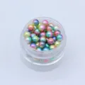 Bunte Farbverlauf Perlen im klaren Dosenbehälter, ideal für DIY Schmuck und Dekoration. - 3mm Packung / Größe 7