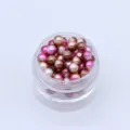 ABS Farbverlauf Perlen Mehrfarbig DIY Schmuckzubehör Füllperlen in runder Dosenpackung - 3mm Packung / 10#