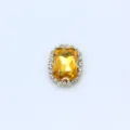 Kristallglas Strass Krallenbohrer DIY Zubehör Kleidungsstück Haarschmuck dekorativer Diamantstein - Gold