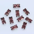 Rectangle hand sew rhinestones with silver claw settings for DIY bridal garments and crafts. - Medium Purple