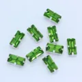 Green rectangular sew-on claw rhinestones crystal glass for DIY wedding dress apparel - Grass Green