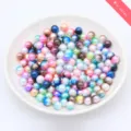 ABS bunte Farbverlauf Imitation Perlen runde Perlen für DIY lose Schmuckzubehör. - 3mm Packung / Zufällige Mischfarben
