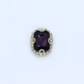 Langer achteckiger lila Kristall Strass DIY Nähkrallenbohrer für Haarschmuck und Dekoration - Violett