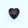 Heart-shaped crystal rhinestone, dark purple glass gemstone for DIY crafts and decor. - Violet