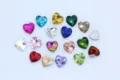 Colorful heart-shaped crystal rhinestones, pointed bottom glass diamond DIY accessories. - Multicolor