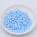 Perles plates demi-rondes bleu clair pour nail art DIY et décoration accessoires. - Bleu Clair AB