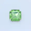 Square green glass rhinestone with silver claw setting for diy apparel accessories. - Light Green